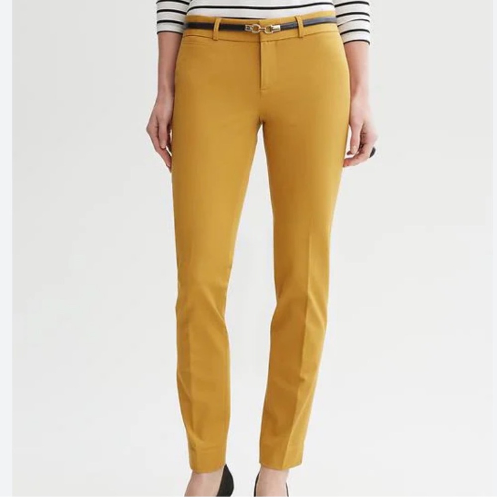 Banana Republic Yellow SLOAN-FIT SLIM ANKLE PANT Size 8
